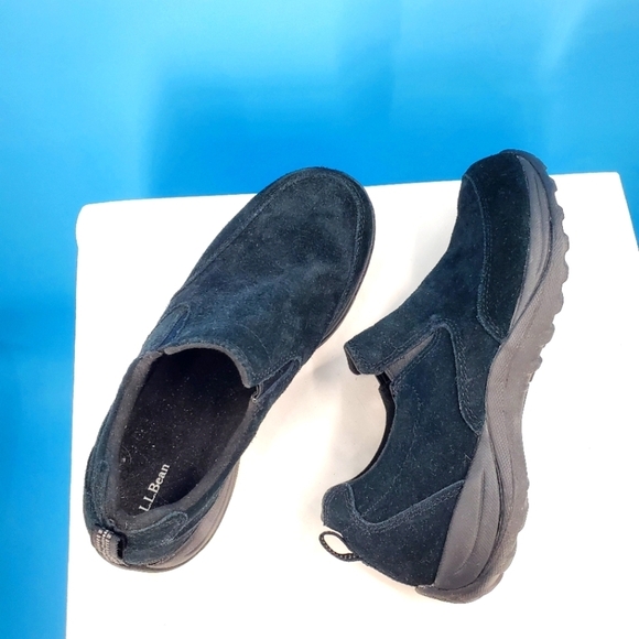 L.L.Bean black suede slide on shoes - Picture 1 of 13